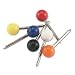 GEM Map Tacks, Plastic, Assorted, 3/8 Inch, 100/Box (MTA)