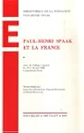 Paul-Henri Spaak et la France