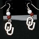 Oklahoma Sooners Beaded Wire Logo Earring NCAA College Athletics