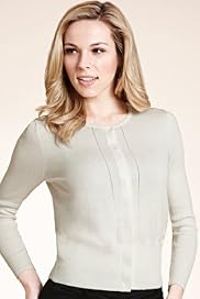 Autograph Pure Cotton Ribbed Sleeve Cardigan