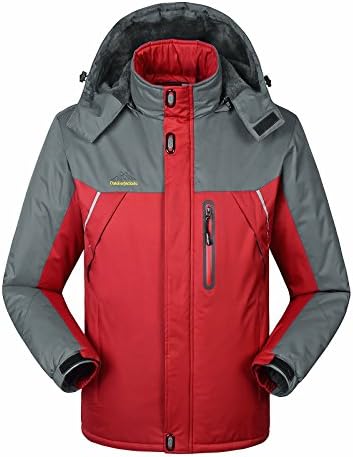 Pretty May Waterproof Skiing Jacket Plus Size for Men and Women 4X-Large Red