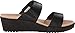 crocs Women's A-Leigh 2 Strap Mini W Wedge Sandal, Black/Black, 7 M US