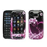 Premium Purple Heart and Flowers Design Snap-On Cover Hard Case Cell Phone  ....