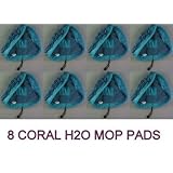 Ultra Absorbant Heavy Duty Deluxe Coral Microfiber Pads Compatible with T1 H20 H2o Steamboy Mop (Set of 8)