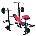 Christopeit Hantelbank Basic Concept de Luxe, inklusive 38,5 Kg Gewichtsset