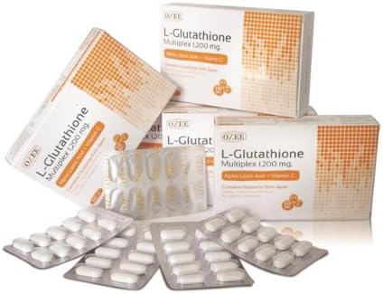 3 Box Ozee L-glutathione Multiplex 1200 Mg. Aura Helps the Skin to Reduce Dark Spots and Freckles