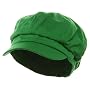 Cotton Elastic Newsboy Cap-Lime