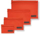International Arrivals Red Nylon Barcelona Zippered Pouch, 14 x 9 Inches (113-31c)