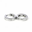 Sterling Silver Huggie Hoop Earrings - Size: 3mm x 12mm Sterling Silver Huggie Hoop Earrings - Size: 3mm x 12mm