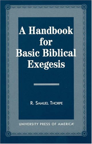 A Handbook for Basic Biblical Exegesis under Practical Theology in The Books Store