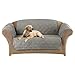 SureFit  Microfiber Loveseat Pet Throw/Slipcover with Arms, Dark Gray
