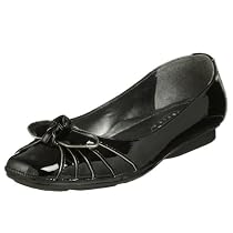 Geox Women's Stefany Flat,Black Patent,38 EU (US Women's 8 M)