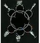 Wine & Cheese Wine Glass Charms Silver Tone - W-6-WS from Prodyne