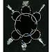 Prodyne Pewter Wine Glass Charms, Wine & Cheese - Silver (W-6-WS)
