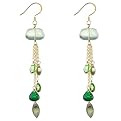 Gold-Over-Silver Multi Stone Chain Drop Earrings