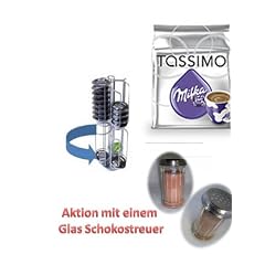 TASSIMO T-Disc NEU 20111 Milka Schokolade 8 Getr�nke + Drehst�nder f�r 48 Kapseln und 1 Glas - Schokostreuer
