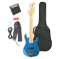 Barcelona Kid Series Electric Guitar with 5-Watt Amp, Gig Bag, Strap, Cable, Strings, Picks, and Wrench - Metallic Blue