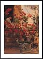 Geraniums, Framed Art Print by (Frederick) Childe Hassam