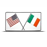 Italy Italian American Flag Metal License Plate Sign