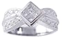 0.65Ct. 14K. White Gold Invisible Pave Diamond Anniversary Ring