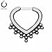 Lobal Domination 1pc Beaded Trim Septum Clicker 316L Surgical Steel Nose Ring - 14g - Body Jewelry