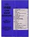 1988 CROWN VICTORIA TOWN CAR GRAND MARQUIS Service Manual