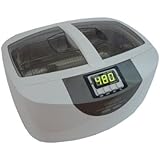 iSonic P4820-WSB Commercial Ultrasonic Cleaner, 2.6Qt/2.5L, White Color, Stainless Steel Wire Mesh Basket, 110V