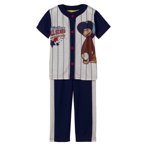 Licensed Blue TB 2pc Curious George Sleep - 2T