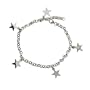 Sterling Silver Dangling Stars Anklet