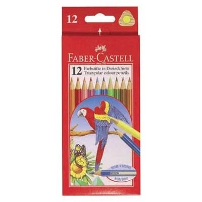 Faber Castell 116512 - Farbstift Dreikant 12er Kartonetui 12 verschiedene Farben im Preisvergleich 
