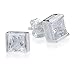 Sterling Princess Cut Cubic Zirconia's Earrings