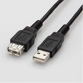 ELECOM USB�����P�[�u�� USB(A)�I�X-USB(A)���X 5.0m �u���b�N USB-EA5BK