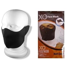 Neoprene Half Cover Black Face Ski Mask Wind Resistant Winter Snow Balaclava by