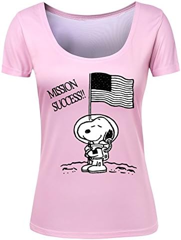 Take Collectibles Spaceman and US Flag Scoop neck womens T-shirt XX-Large