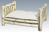 Montana Woodworks Lodge Pole Pine Rustic Pet Bed Lacquer Finish