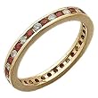 14K Yellow Gold Ruby and Diamond Eternity Band