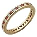 14K Yellow Gold Ruby and Diamond Eternity Band