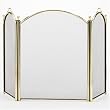 Woodfield Polished Brass Three Panel Arched Screen 54" for Fireplace