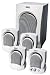 Video Games : Altec Lansing AVS500 5-Piece Computer Speakers (Gray)
