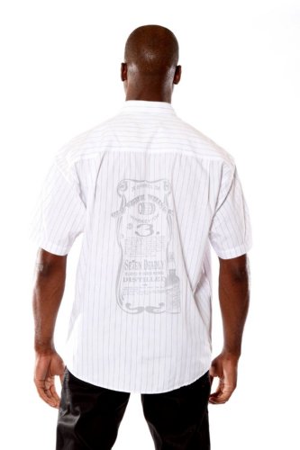 Se7en Deadly Mens Whisky Pin Stripe Woven Shirt Seven Deadly Sins Size: Large