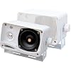 PYLE PLMR24 3.5-Inch 200 Watt 3-Way Weather Proof Mini Box Speaker System (White) (Pair)