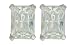 Platinum Overlay Sterling Silver 7x5mm Emerald Cubic Zirconia Four-prong Stud Earrings