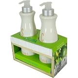 Lime and Cypress Scent Cucina Soap and Hand Lotion Duos in Ceramic
Bottles