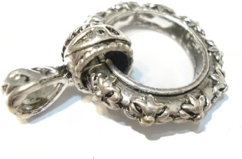 3pcs Wholesale Antique Silver Curved Metal Bail Scarf Jewelry Free Ship 2 to 5 Days