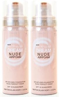 Dream Nude Airfoam Air-Infused Foundation 110 PORCELAIN IVORY (PACK OF 2)