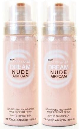 Dream Nude Airfoam Air-Infused Foundation 110 PORCELAIN IVORY (PACK OF 2)