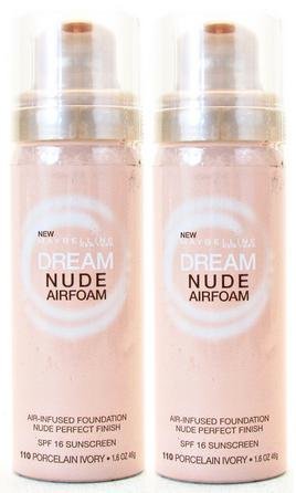 Dream Nude Airfoam Air-Infused Foundation 110 PORCELAIN IVORY (PACK OF 2)