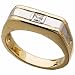 Two Tone Men's Solitaire Diamond Ring