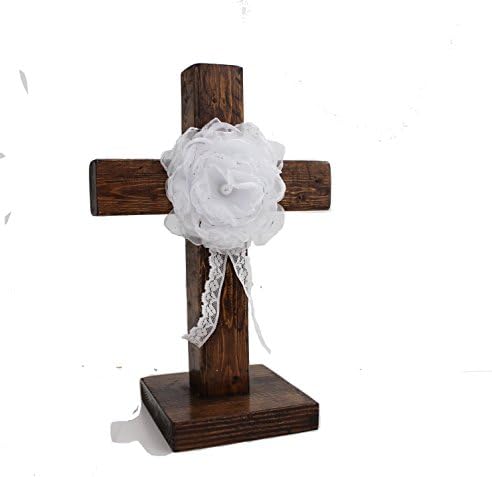 Chunky Wood Standing Cross 10"