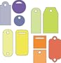 Cuttlebug 37-1222 2-by-2-Inch Dies, Set of 4, Tiny Tags